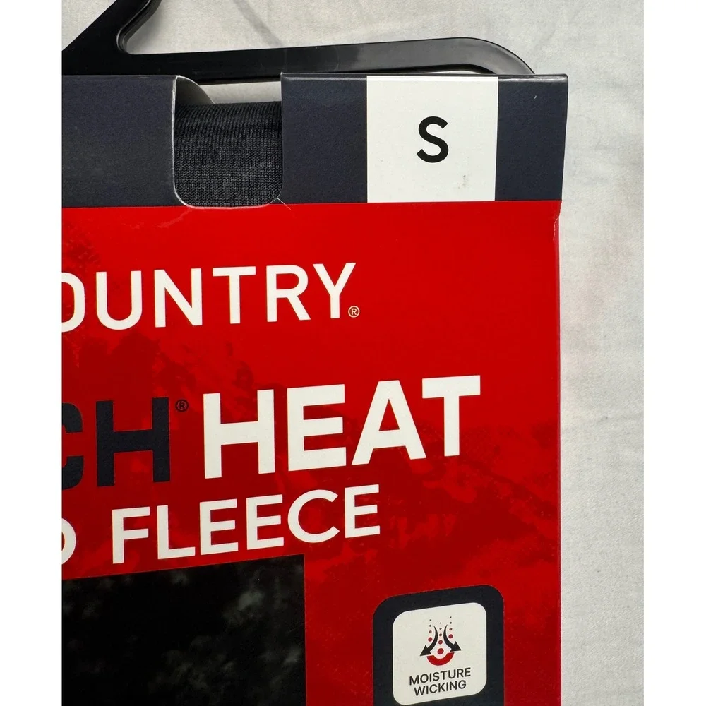 Free Country Mens Microtech Heat Force Grid Fleece Base Layer Top Charcoal S